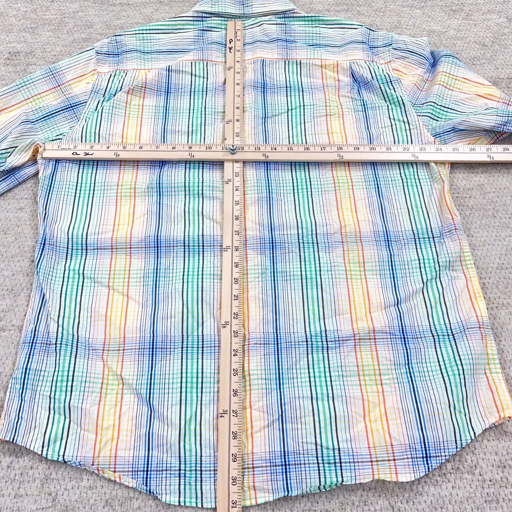 Tommy Bahama Tommy Bahama Shirt Men XL Multicolor Plaid Button-Up Dress Poplin Pima Casua l Size 46R - 7 Thumbnail
