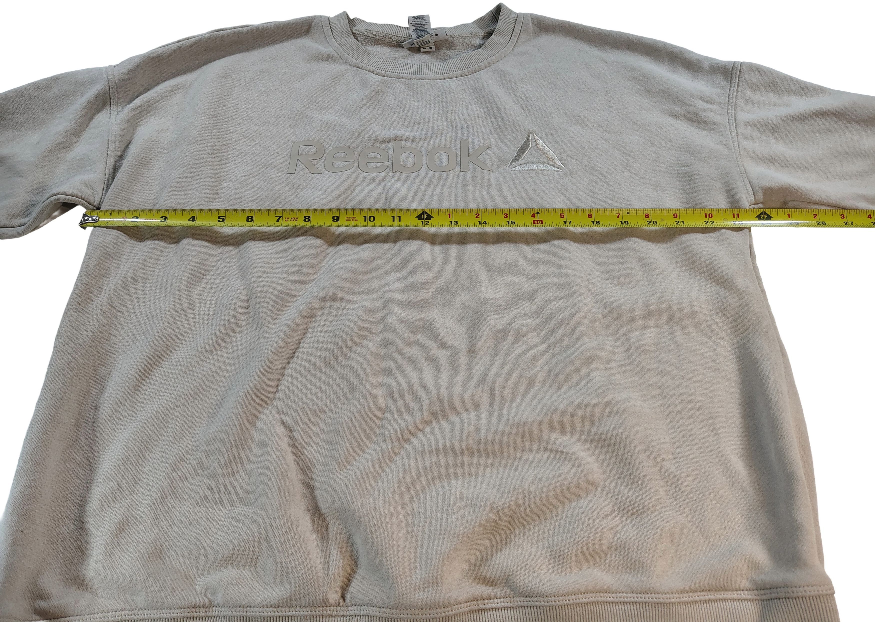 Reebok Men's Off-White XL Reebok Comfy Graphic Logo Sweater Size US XL / EU 56 / 4 - 5 Thumbnail