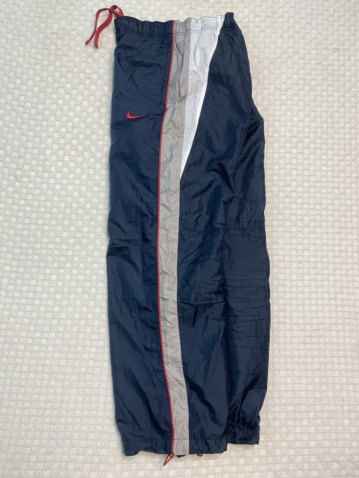 Bodega × Nike 💥 VINTAGE NIKE 90S BAGGY WIDE LEG SWOOSH TRACK PANTS Y2K Size US 36 / EU 52 - 8 Thumbnail