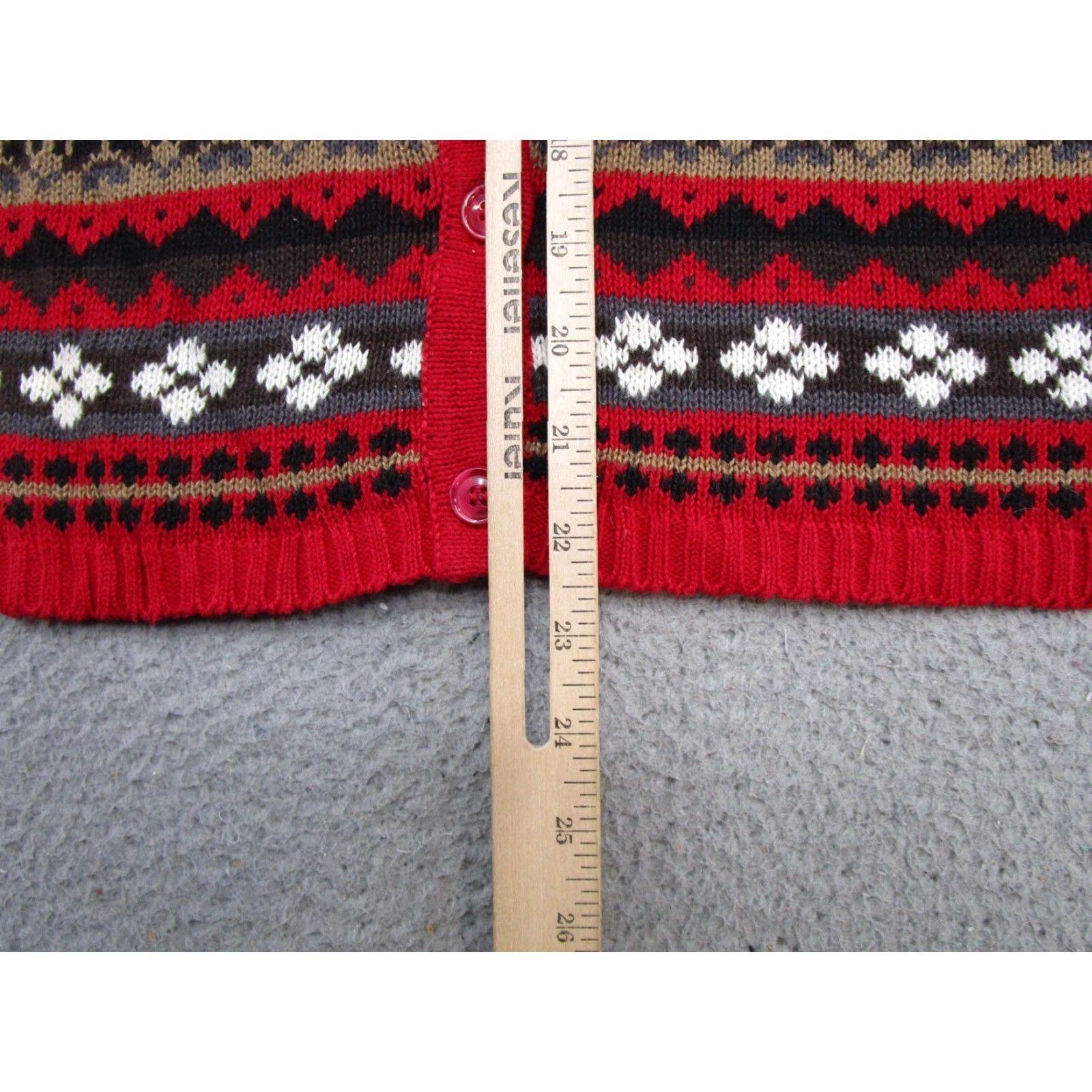 Vintage VINTAGE Requirements Button Up Striped Sleeveless Sweater Vest M Women Red 90s Size M / US 6-8 / IT 42-44 - 5 Thumbnail