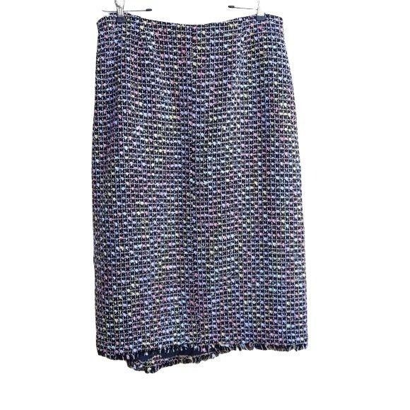 Vintage 90's Carlucci Wrap Skirt Sz 10 Embroidery Plaid Pastel Rainb Size 32" / US 10 / IT 46 - 9 Thumbnail