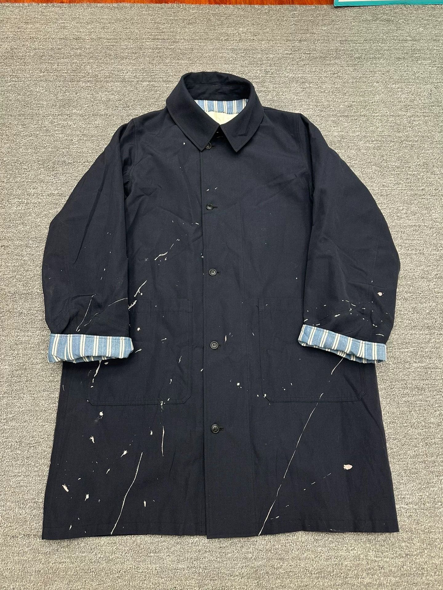 Visvim visvim 20AW Dark Blue Paint Splatter Coat Size US L / EU 52-54 / 3 - 1 Thumbnail