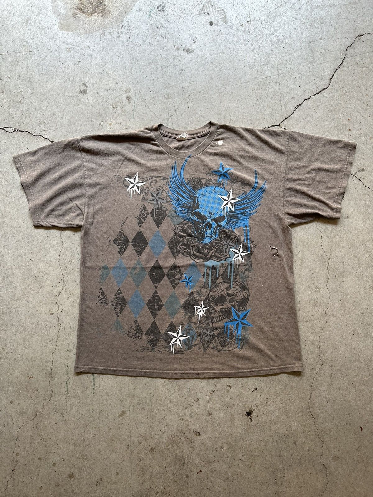 Affliction Y2K Vintage Grunge Affliction Skull print shirt Size US XL / EU 56 / 4 - 1 Thumbnail
