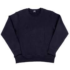 REVENGE EMBOSSED FRENCH TERRY BLACK CREWNECK
