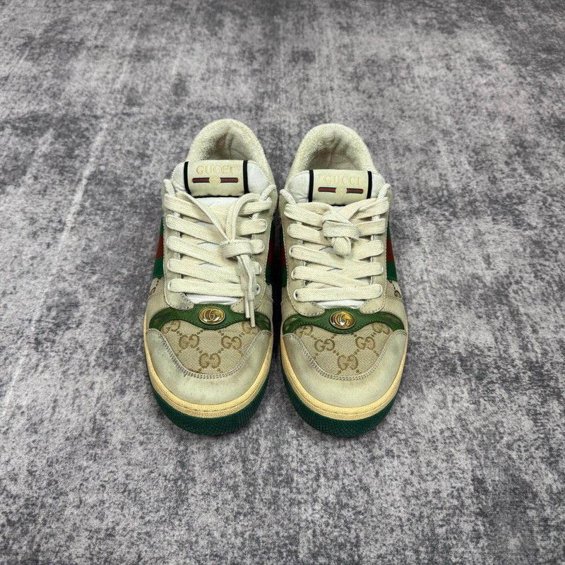 Gucci Gucci Screener Sneakers in Green and Beige - Size US 8 / EU 41 - 2 Thumbnail