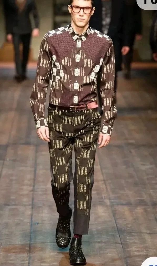 Dolce & Gabbana DG Sword & Castle Paneled Slim Trousers 46/50 Size US 30 / EU 46 - 8 Thumbnail