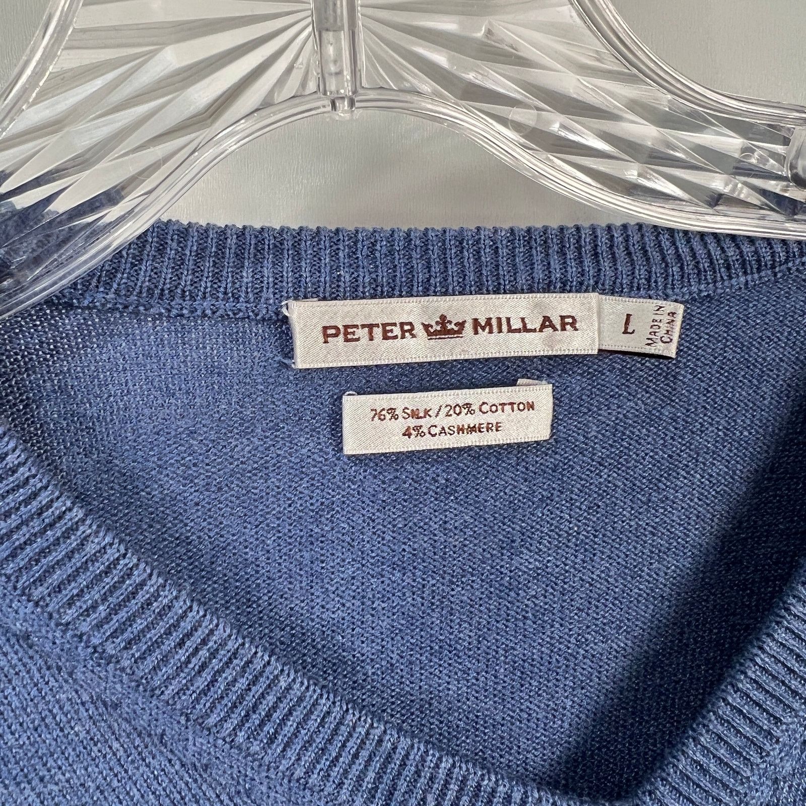 Peter Millar Peter Millar Sweater Pullover Silk Cotton Cashmere Knit Size US L / EU 52-54 / 3 - 3 Thumbnail