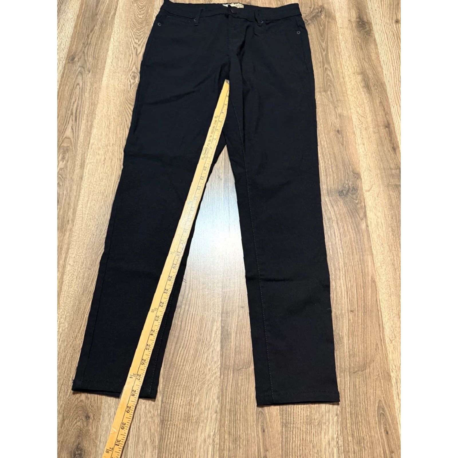 Vintage Hyrid & Company Jeans Women's 2X Black Denim Skinny Mid Rise 5-Pocket Stretch Regular Jeans Mens Womens Girls Size 40" / US 18 - 7 Thumbnail