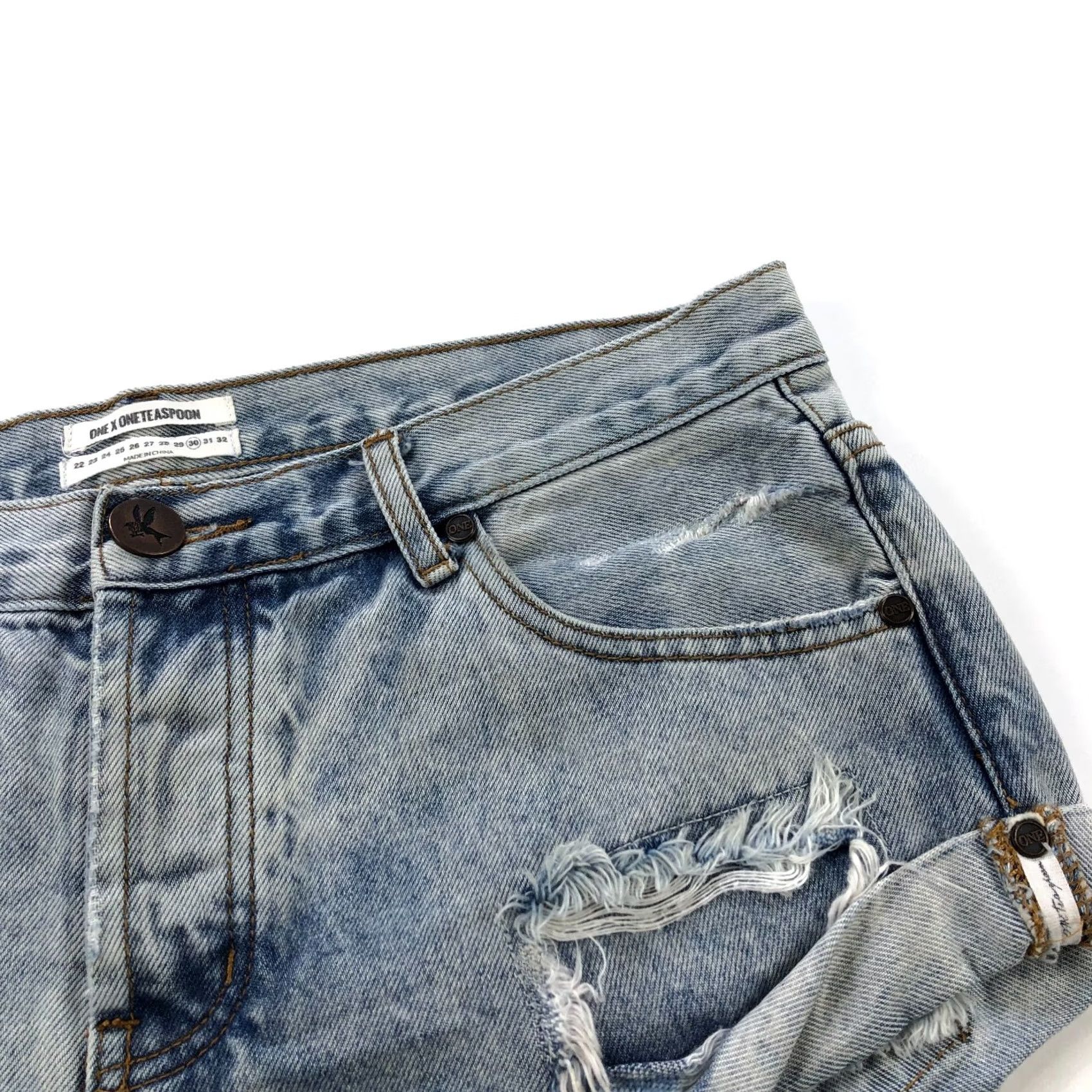 Vintage One Teaspoon Eddie Eagle Blakey 30 (Fit 34In) Jean Mid Rise 2" Shorts Men’s? Size 30" / US 8 / IT 44 - 4 Thumbnail