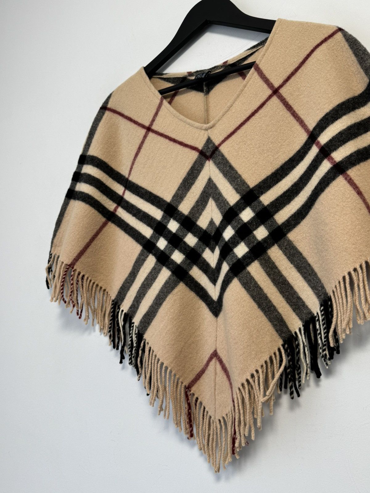 Burberry Burberry London Nova Check Poncho Cape Merino Wool& Cashmere Size L / US 10 / IT 46 - 5 Thumbnail