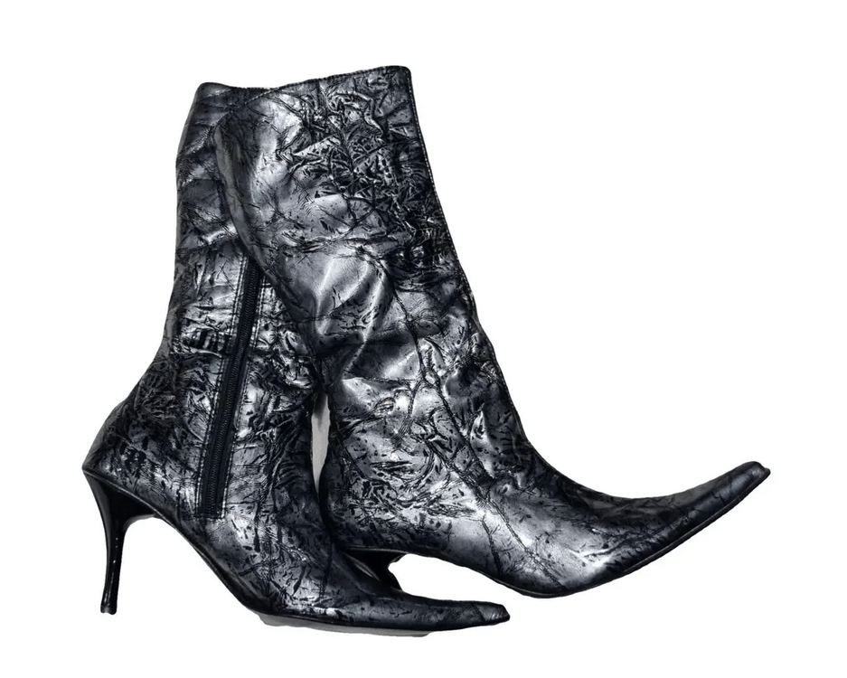 Other Vintage Silver Cowboy Boots Size US 7.5 / IT 37.5 - 1 Thumbnail
