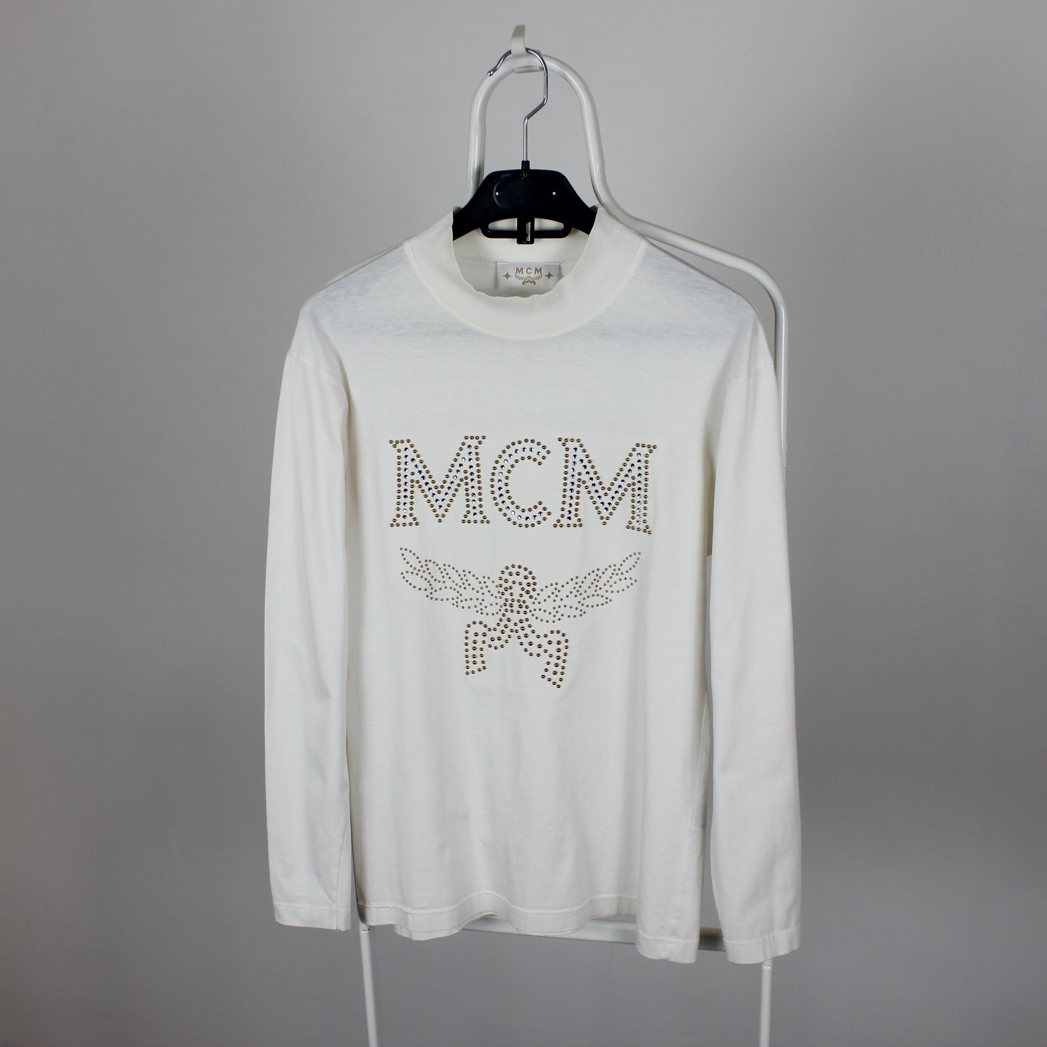 MCM Mcm jumper men big logo centr M L white Size L / US 10 / IT 46 - 7 Thumbnail