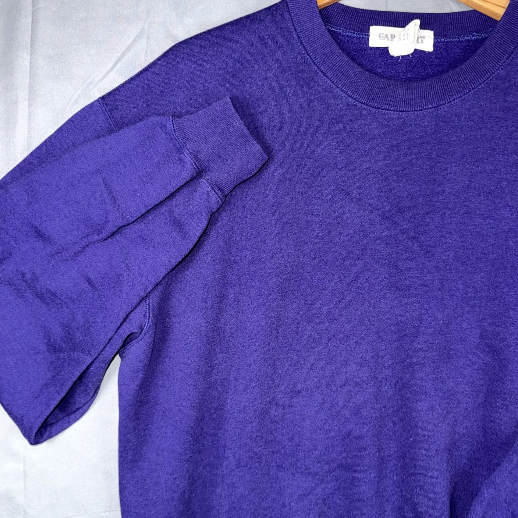 Gap VINTAGE Gap Sport Sweatshirt Crew Neck Men XL Purple Solid Fleece Cotton Polyester Pullover Long Sleeve Casual All Seasons Size US XL / EU 56 / 4 - 5 Thumbnail
