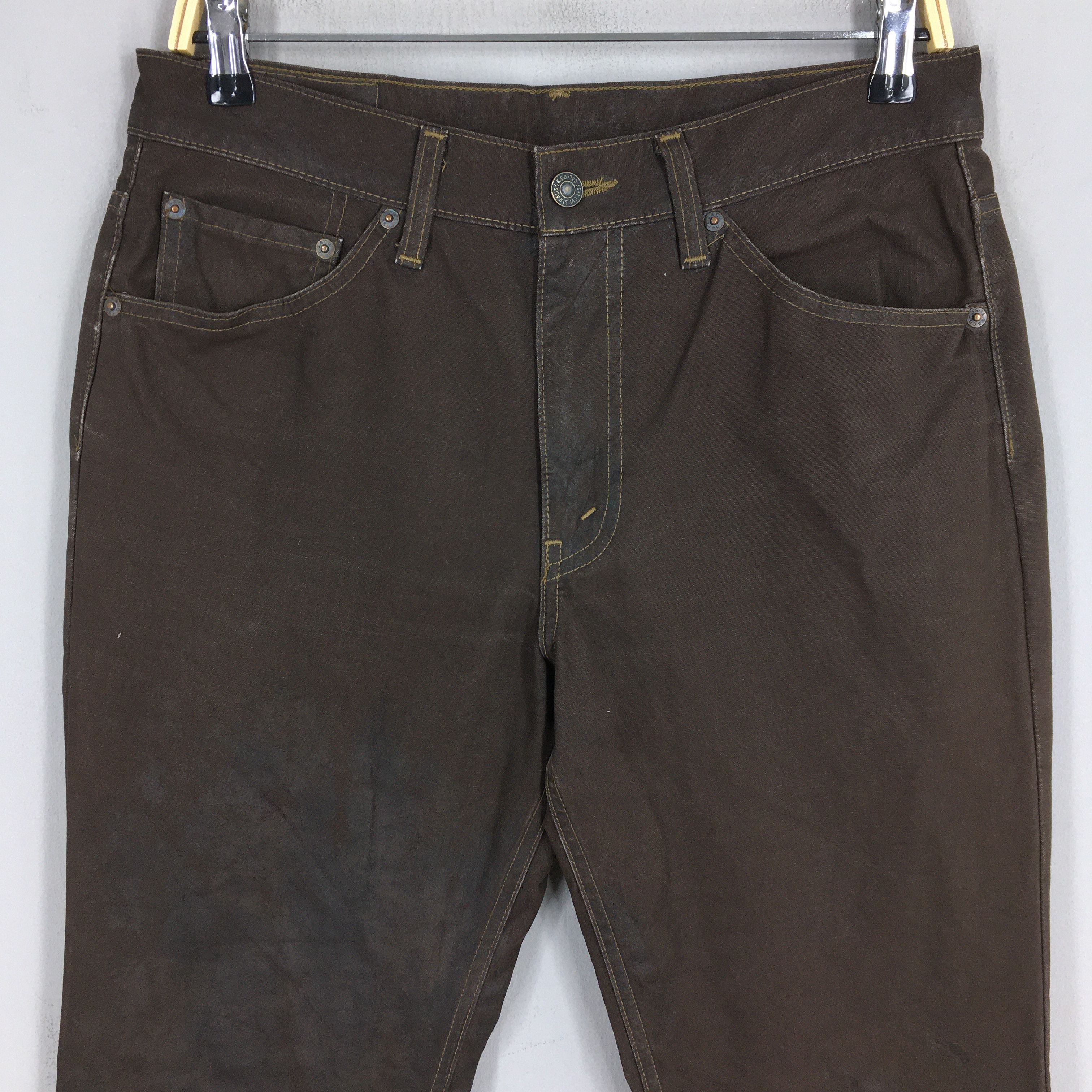 Levi's Size 31x31 Vintage Levi's 517 Wax Brown Jeans S1153 Size US 31 - 2 Thumbnail
