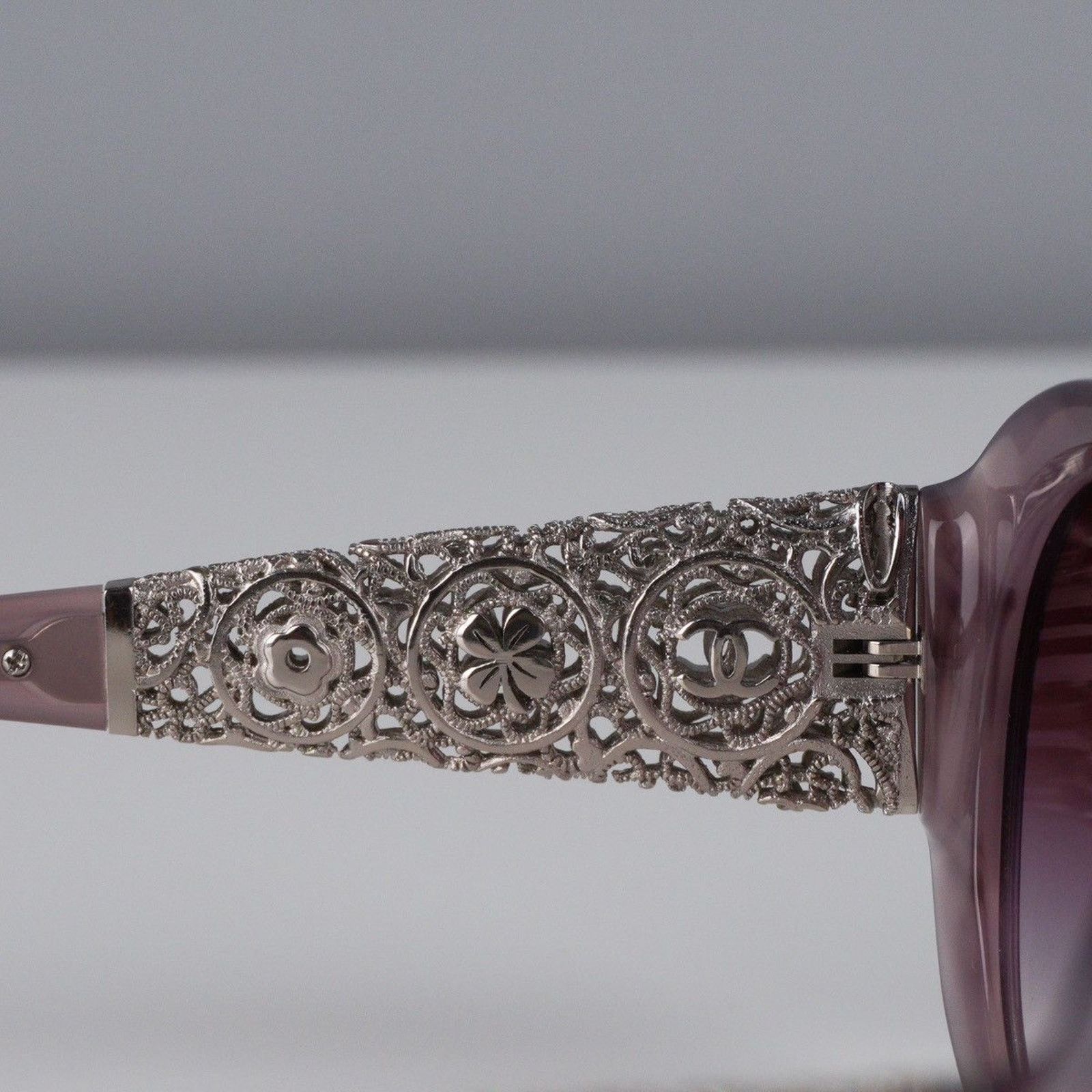 Chanel Vintage chanel floral cc logo oval rose sunglasses Size ONE SIZE - 4 Thumbnail