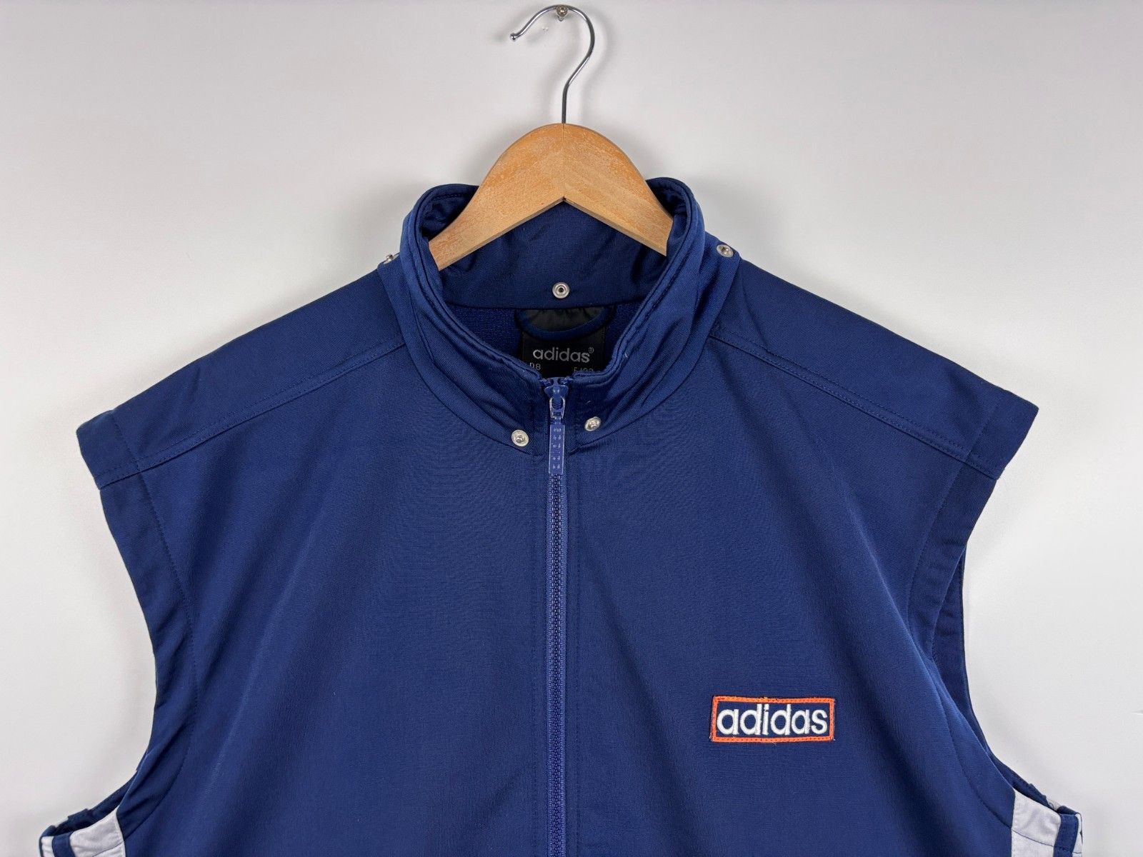 Adidas Vintage 90s Adidas 3 Stripes Track Vest Gilet Jacket Size L Size US L / EU 52-54 / 3 - 3 Thumbnail