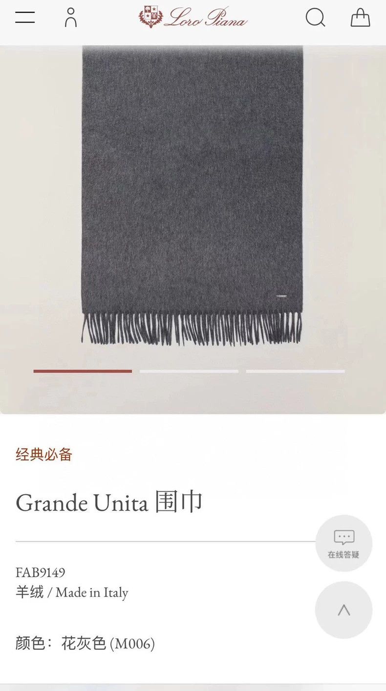 Loro Piana LORO PIANA size175*43cm Cashmere scarf Size ONE SIZE - 1 Thumbnail