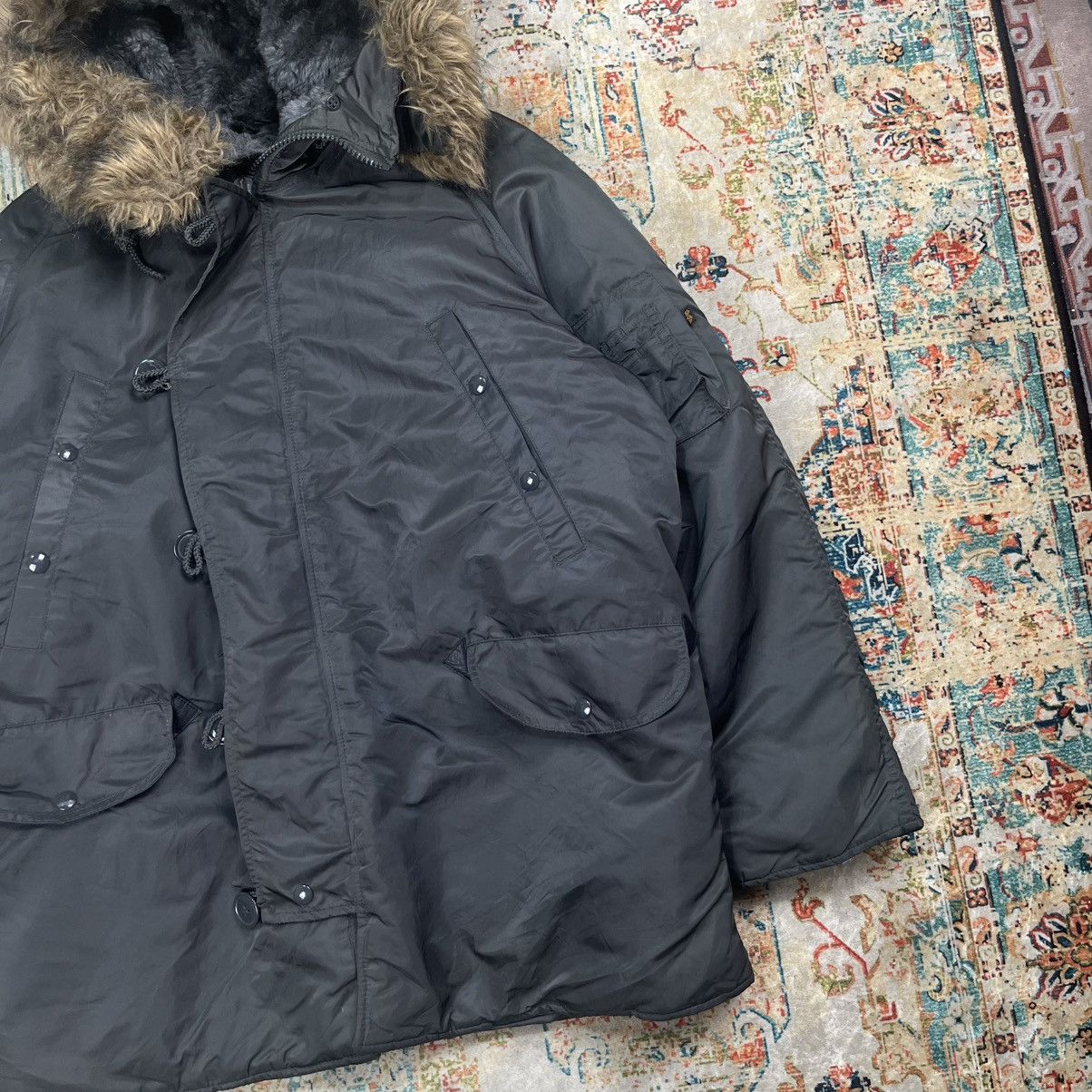 Alpha Industries Vintage 90s Alpha Industries N-3B Parkas Flight Jacket Size US L / EU 52-54 / 3 - 2 Thumbnail