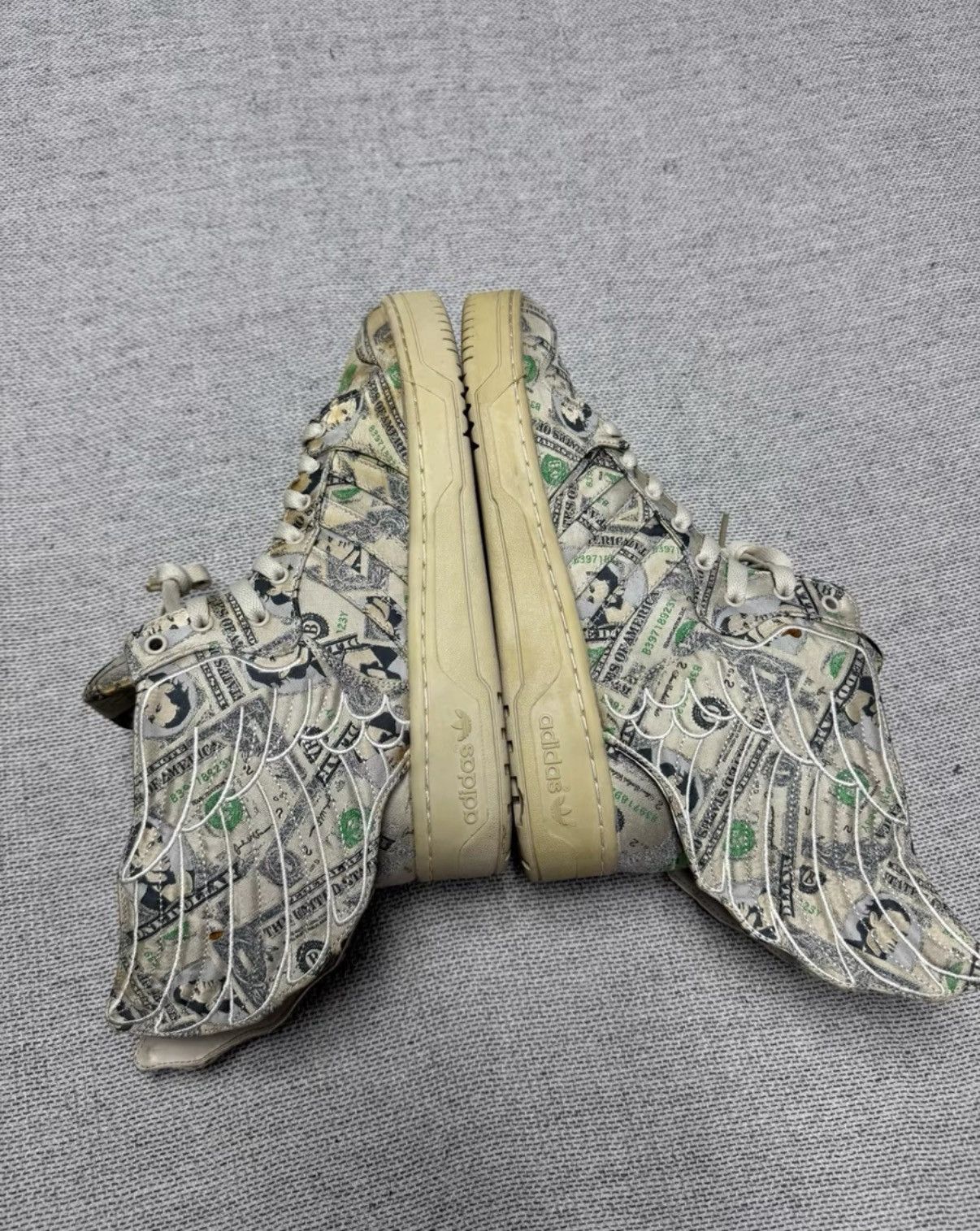 Adidas Adidas Jeremy Scott JS Wings 2.0 Dollar Print K37 Size US 8.5 / EU 41-42 - 9 Thumbnail