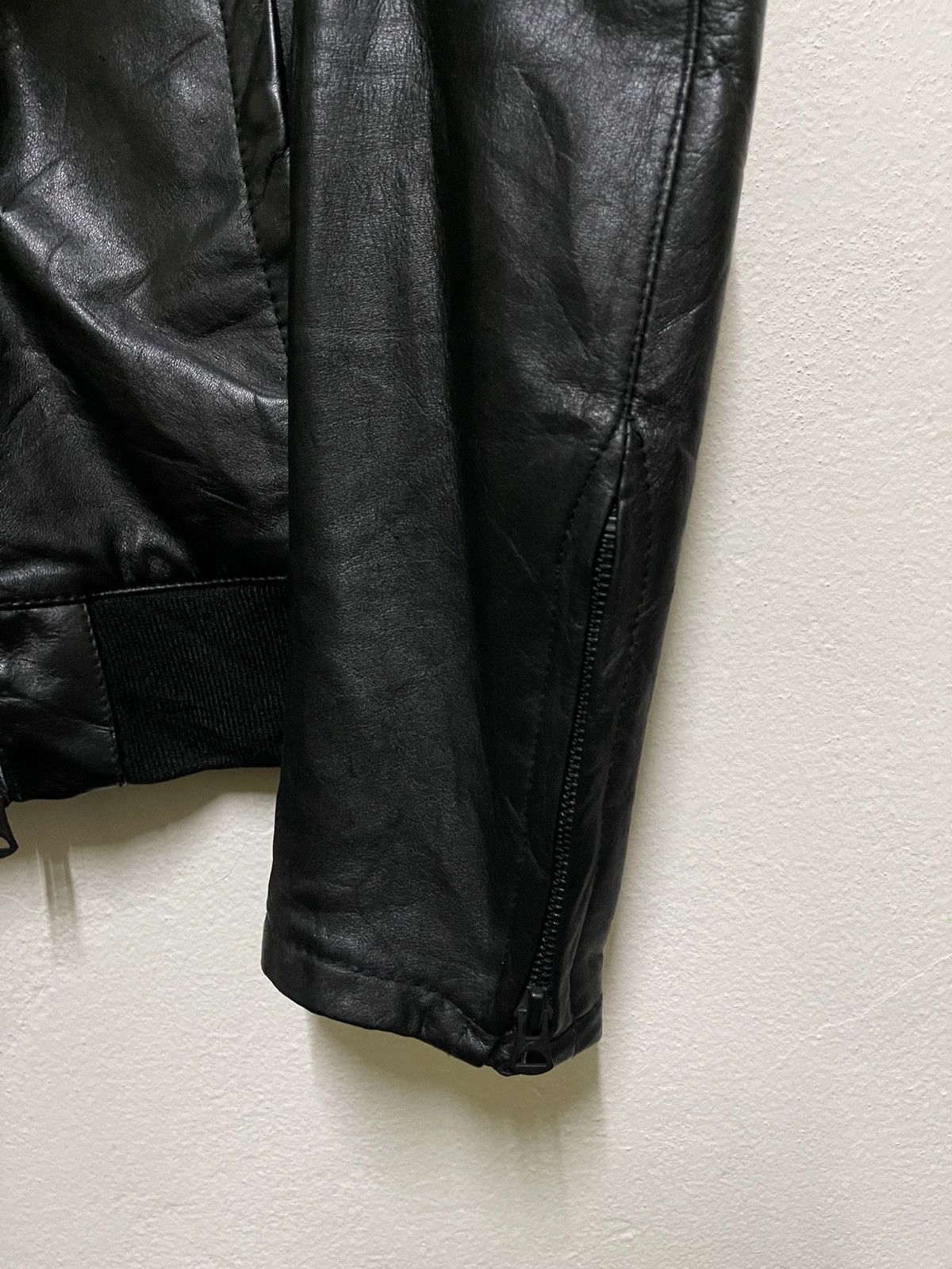 Japanese Brand Shama Biker Leather Jacket Zipper Japan 38 Size US S / EU 44-46 / 1 - 8 Thumbnail