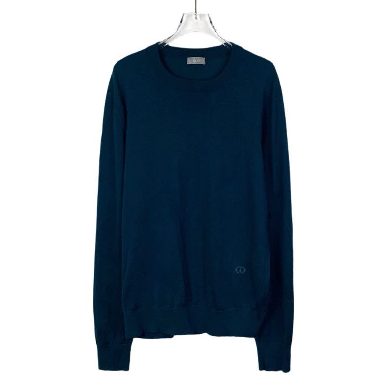 Dior Dior Dark blue logo letter embroidery cashmere round-neck l Size US XL / EU 56 / 4 - 1 Thumbnail