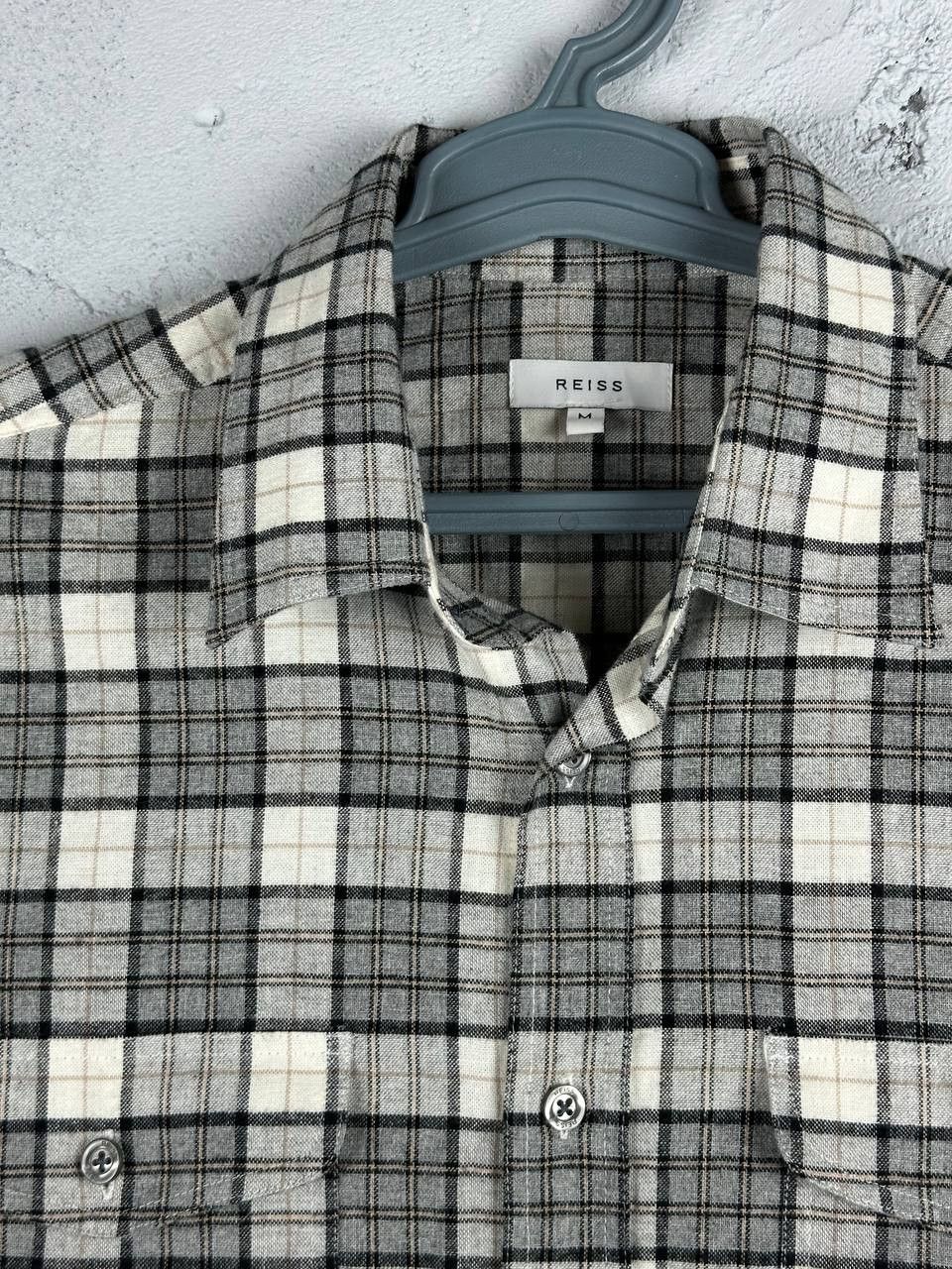 Reiss Reiss Plaid Pocket Shirt White Clean Fit Streetwear Size US M / EU 48-50 / 2 - 3 Thumbnail