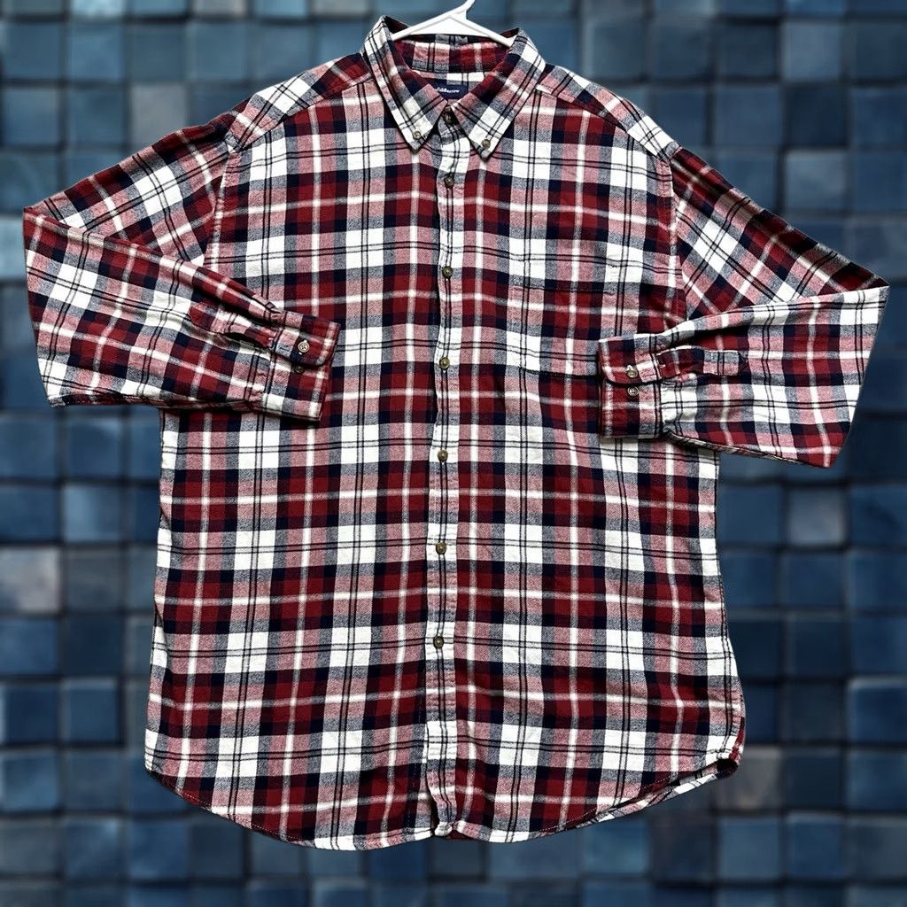 Croft & Barrow Croft & Barrow Shirt Mens Large Red White Blue Plaid Flannel Button Down EUC Size US L / EU 52-54 / 3 - 1 Thumbnail