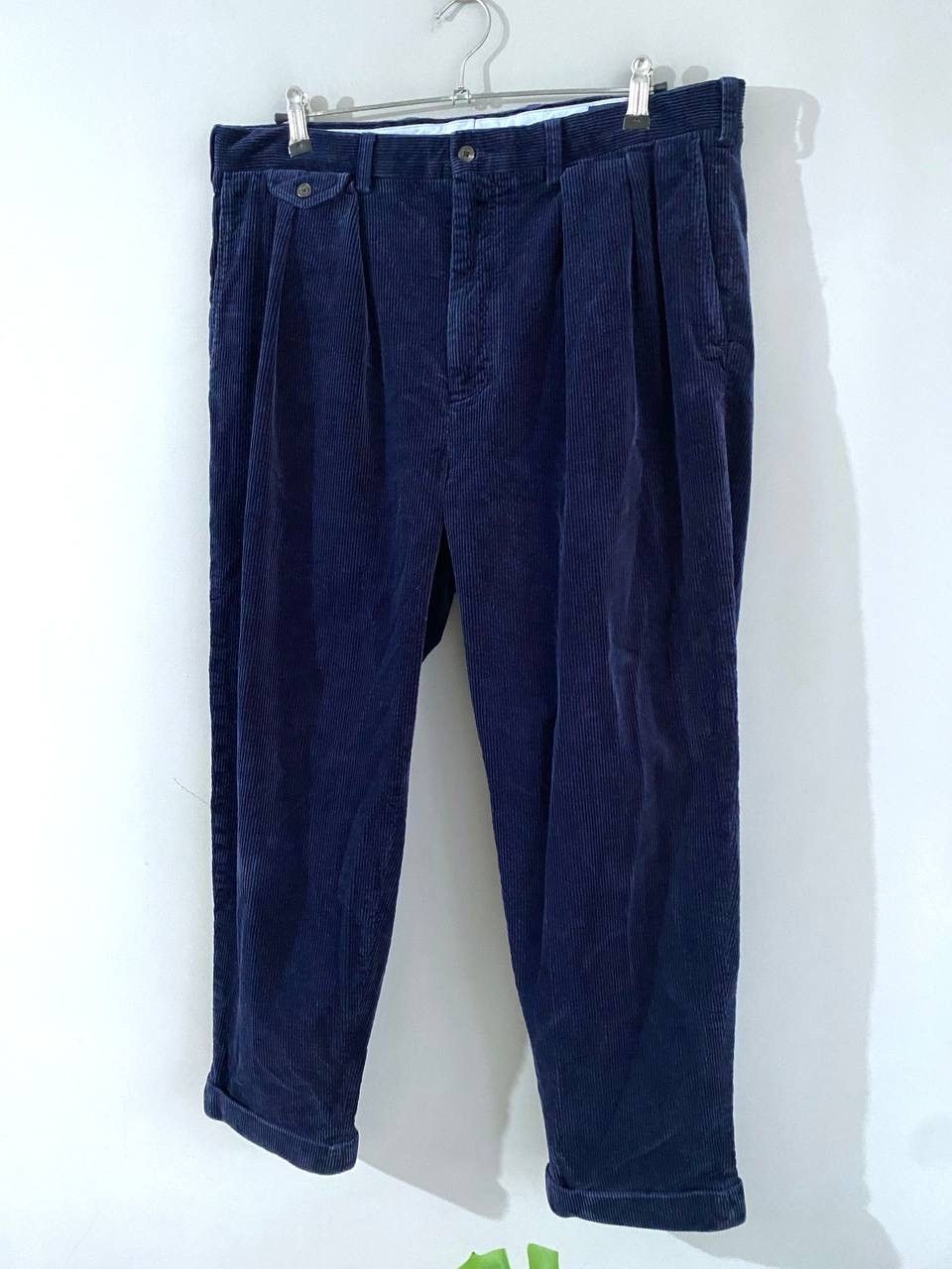 Polo Ralph Lauren Polo Ralph Lauren Men's Pleated Baggy Corduroy Pants W35/L27 Size US 35 - 2 Thumbnail