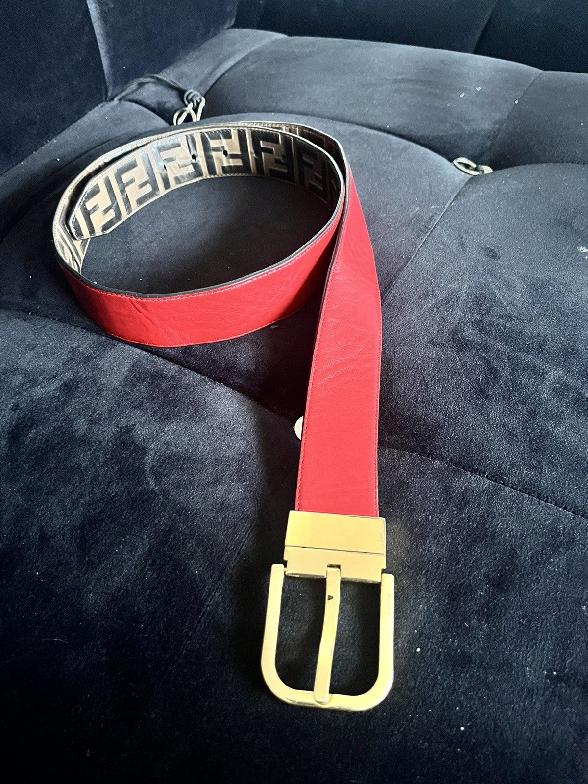 Fendi FENDI BROWN MONOGRAM BELT SZ 36-38 Size 36 - 6 Thumbnail