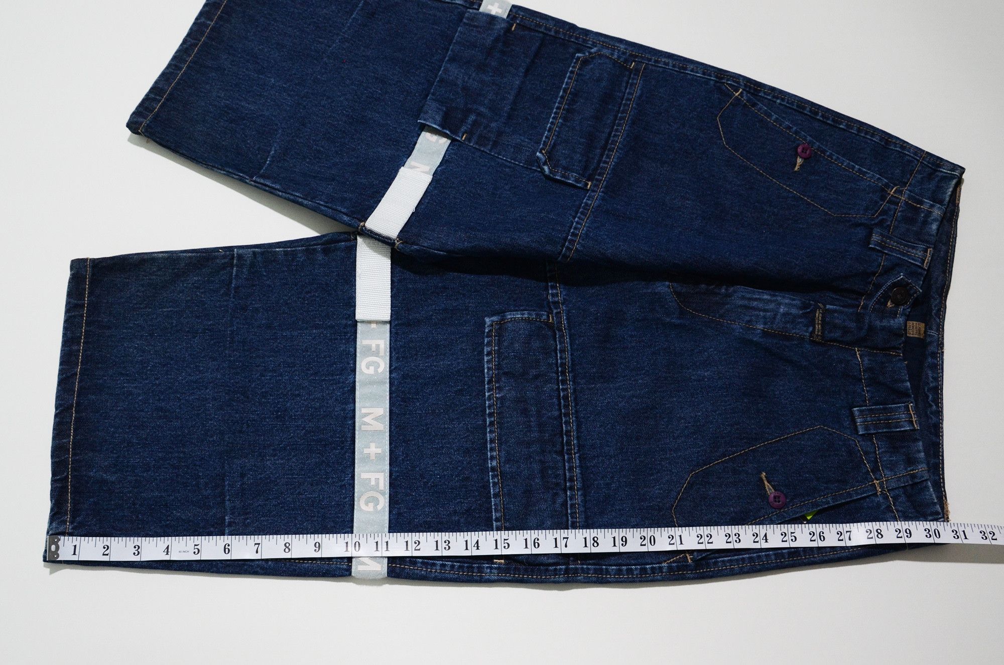 Marithe + Francois Girbaud M+FG Long Denim Shorts W32 Y2K Hip Hop 2006 Rare Craft Size US 32 / EU 48 - 13 Thumbnail