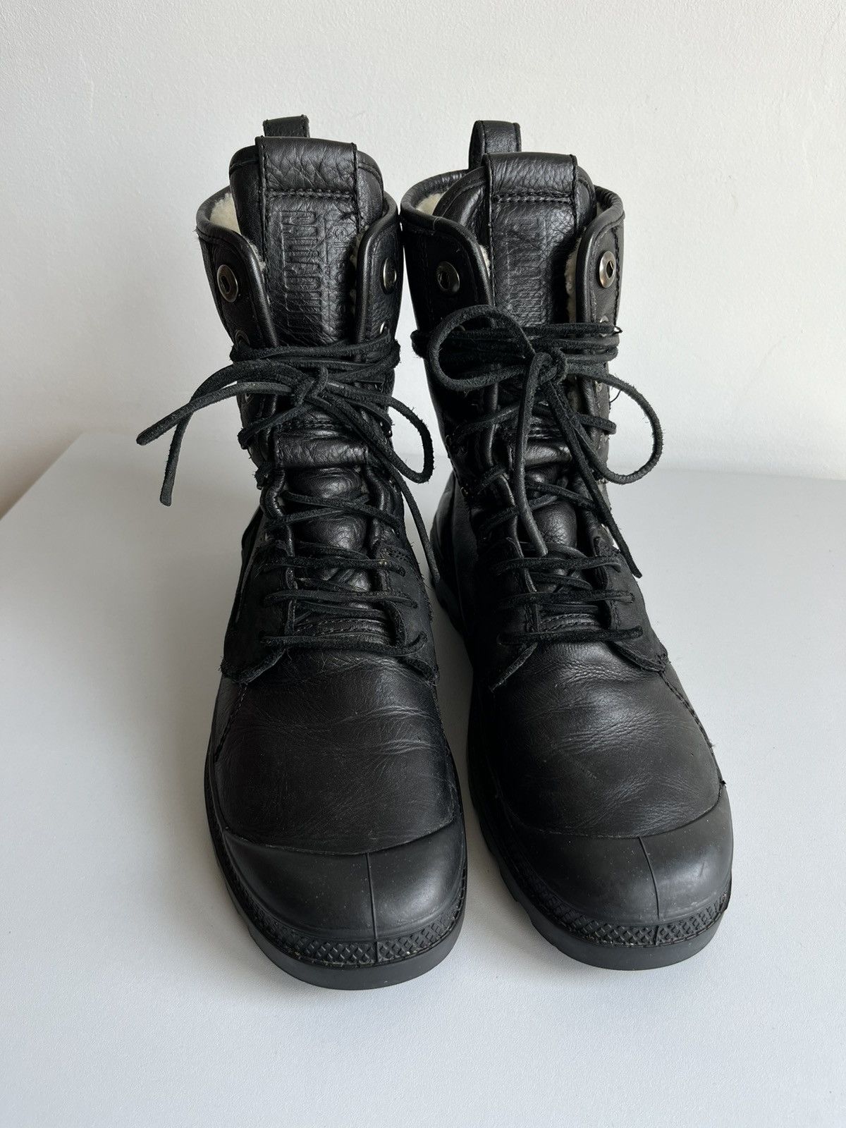 Neil Barrett Neil Barrett x Palladium AW11 shearling leather combat boots Size US 8 / EU 41 - 4 Thumbnail