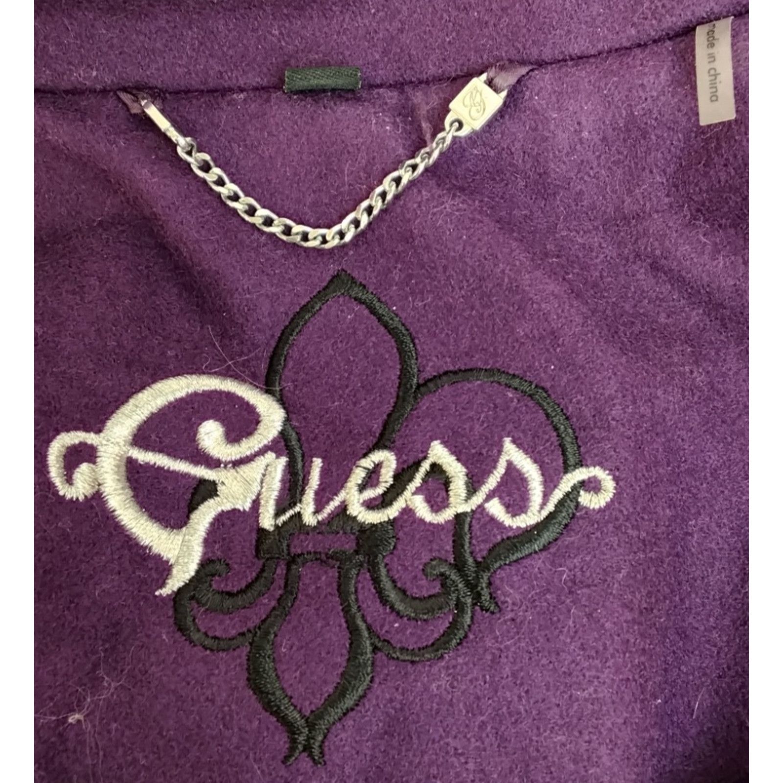 Guess Guess Wool Blend Peacoat Women's Large Petite Purple Size L / US 10 / IT 46 - 8 Thumbnail