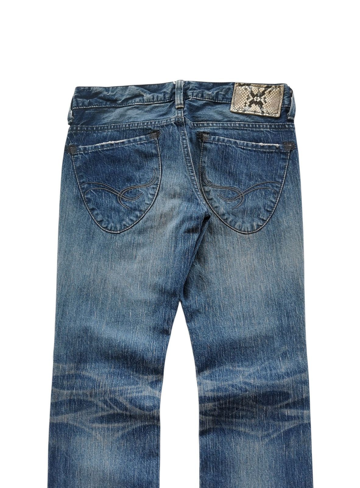 Tornado Mart Edwin Distressed Crash Denim Size 29" - 4 Thumbnail