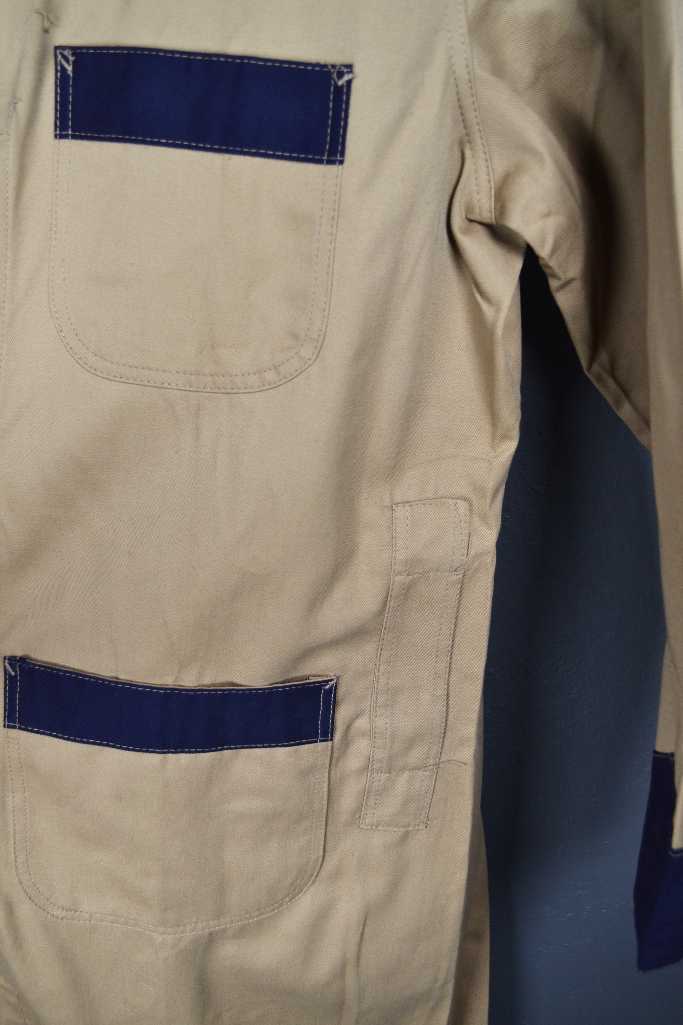 Vintage 1960s Vintage Workwear Workshop Coat 2 tone Union Made 44 Size US L / EU 52-54 / 3 - 3 Thumbnail