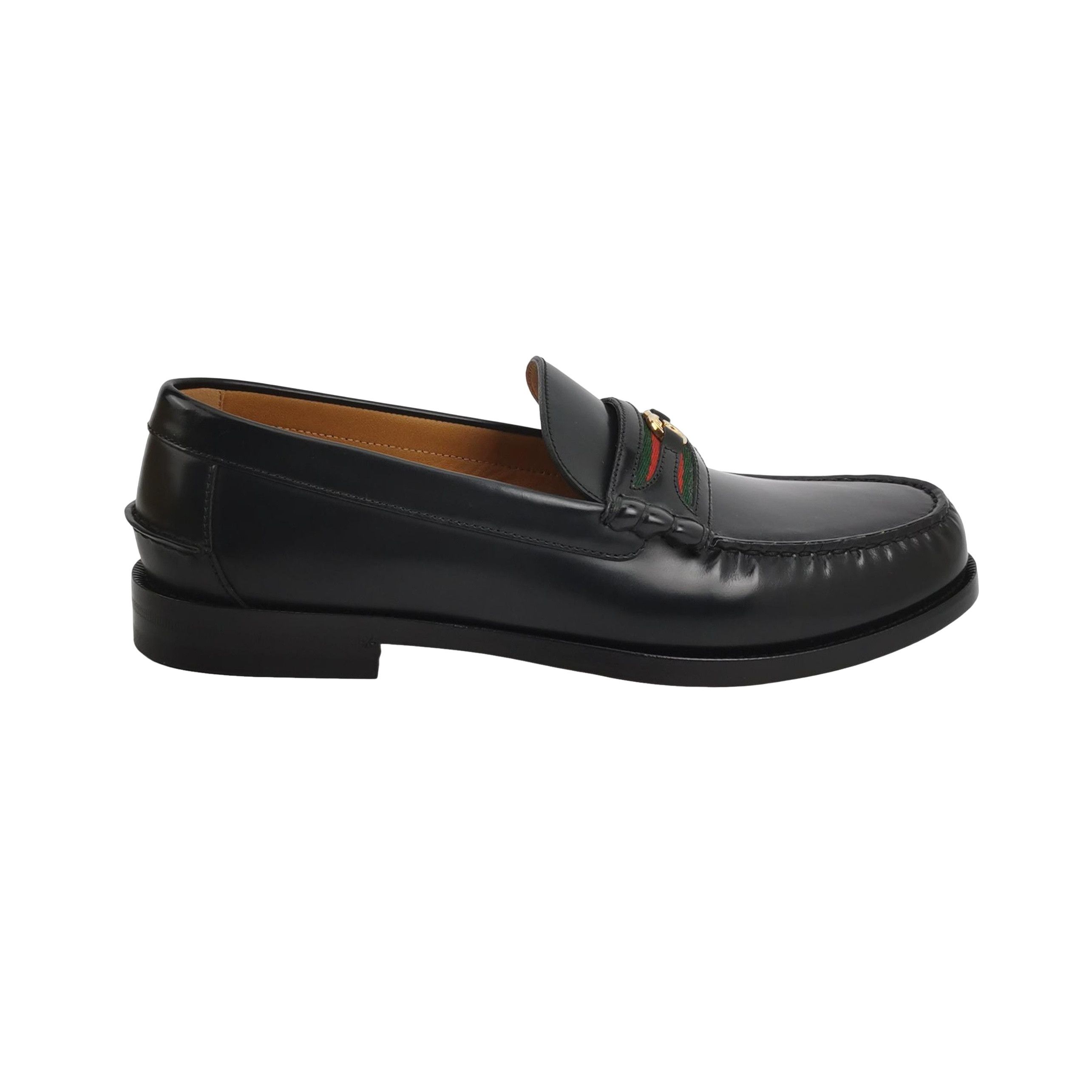 Gucci Gucci Interlocking G Web Leather Loafers Size 11.5 Size US 12 / EU 45 - 1 Thumbnail