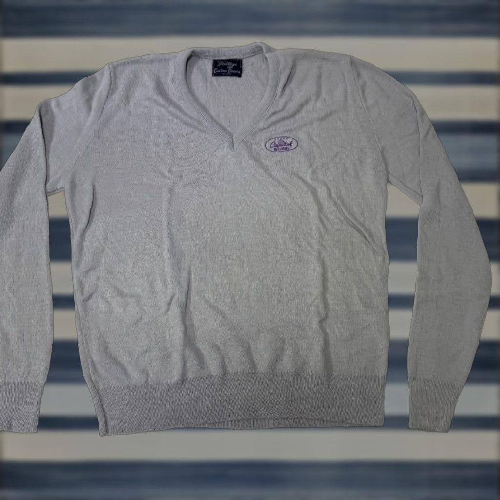 Vintage VINTAGE Cap Records Capitol Records Large 2000 Promo Pullover T-Shirt Mens L Grey Graphic Print 2000s Promo Merch Size US L / EU 52-54 / 3 - 1 Thumbnail