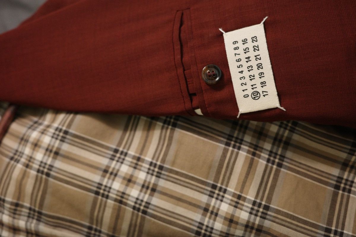 Maison Margiela Maison Margiela red wool and linen blazer Size 48R - 5 Thumbnail