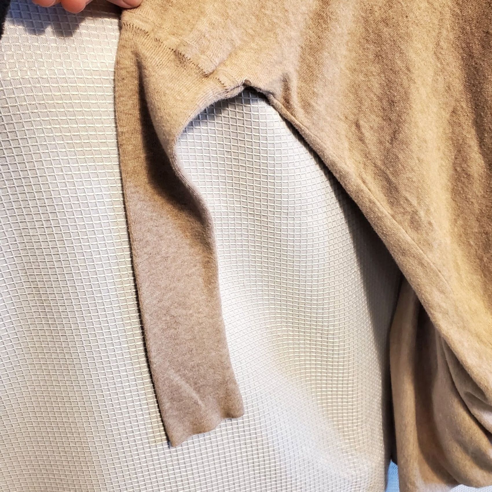 Allsaints All Saints Beige Sweater Knit XS Drape Wrap Ballet Long Sleeve Cowl Neck Dolman Sleeve Cotton Lightweight Oversized Relaxed Fit Pullover Women Size XS / US 0-2 / IT 36-38 - 5 Thumbnail