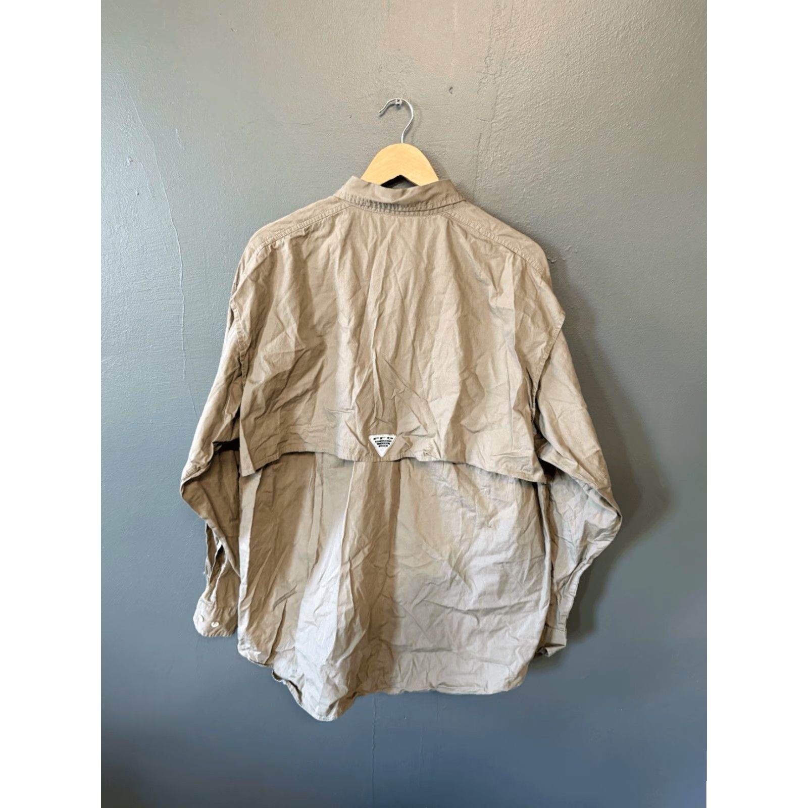 Doublet Columbia Mens Brown Long Sleeve Button-Up Shirt Double Pocket Size L - Brown, Regular, Men's Shirt Size US L / EU 52-54 / 3 - 2 Thumbnail