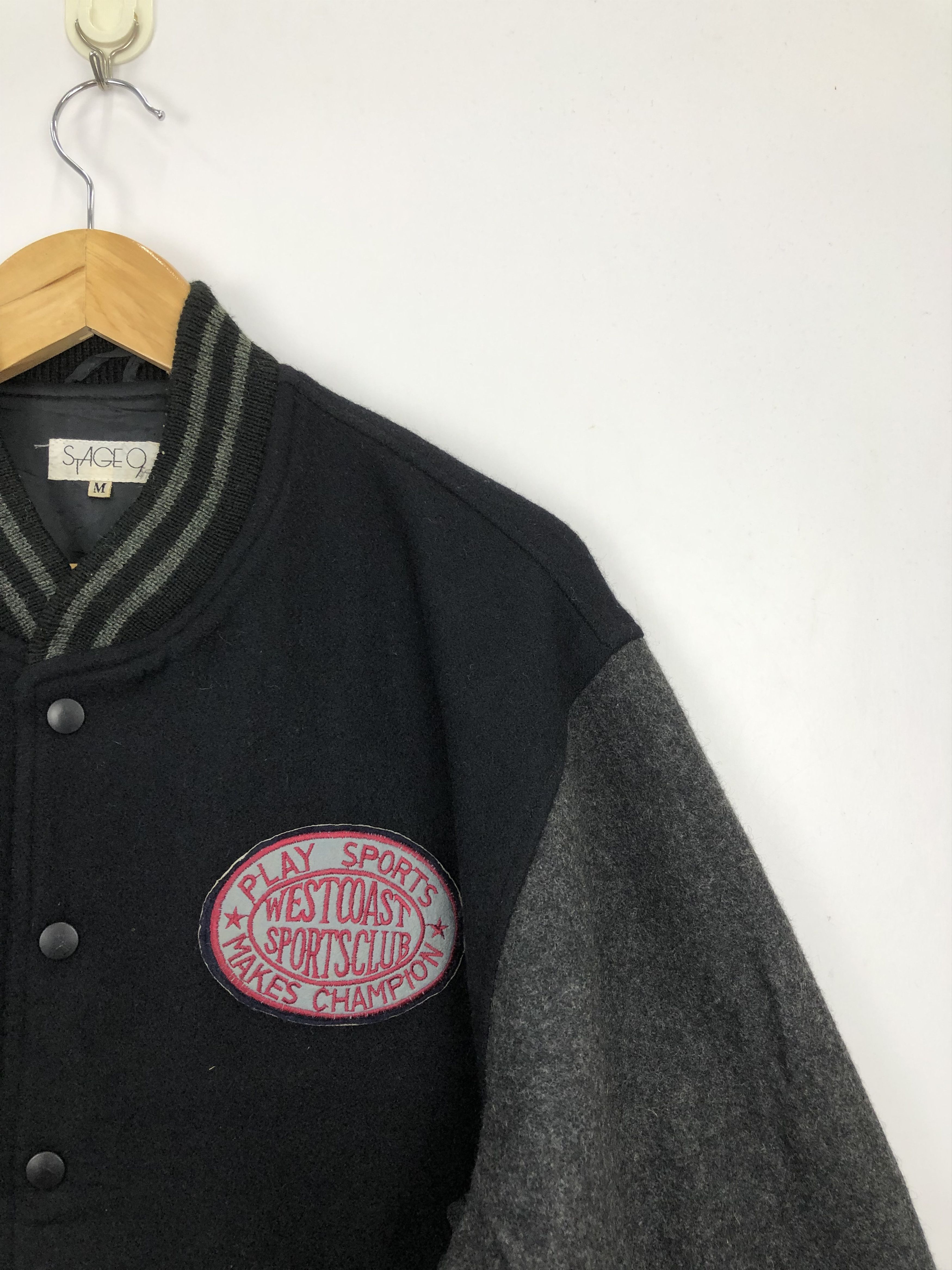 Vintage Vintage 90s West Coast Wool Varsity Jacket V0356 Size US M / EU 48-50 / 2 - 6 Thumbnail
