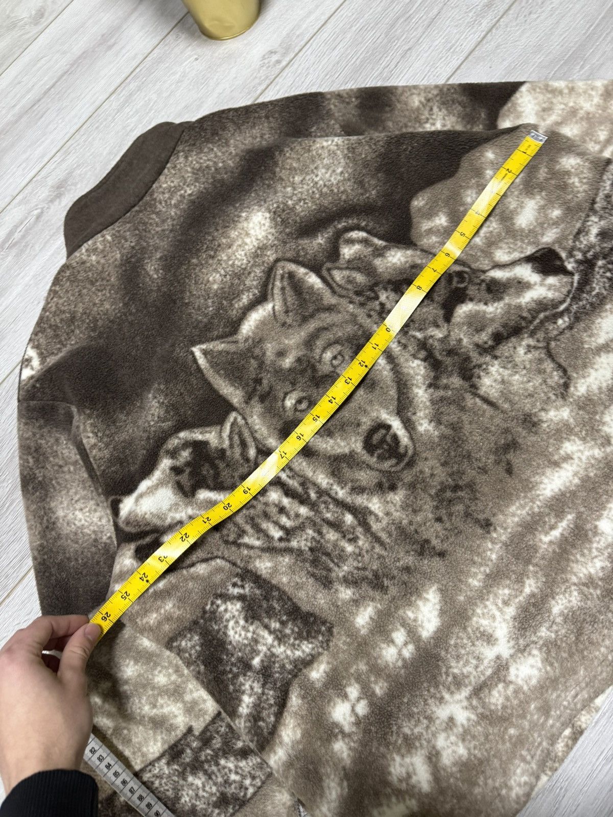 Vintage Wolves 🐺 vintage fleece all over zip atlas damart Size US M / EU 48-50 / 2 - 10 Thumbnail