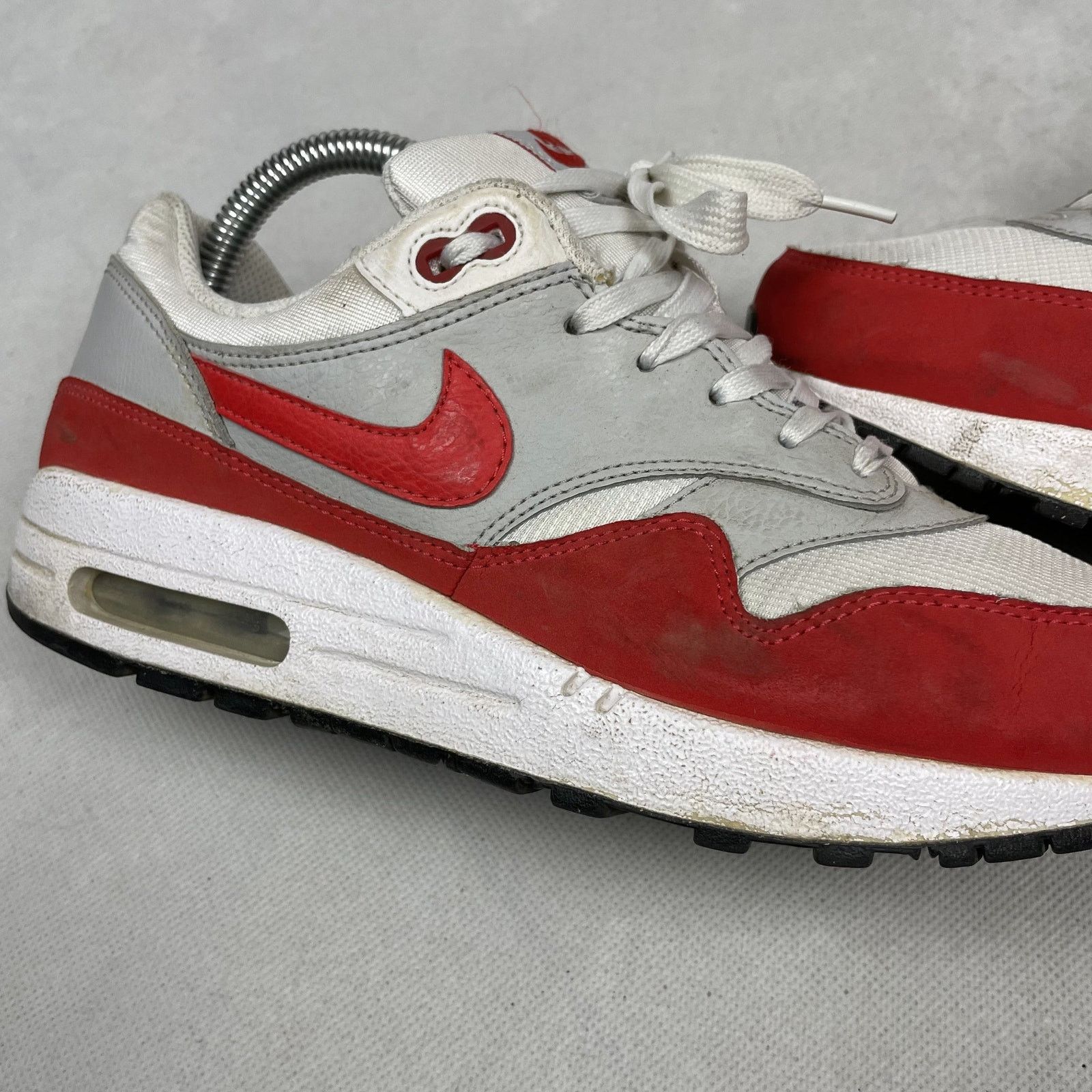 Nike Nike Air Max 1 (GS) 555766-101 White Red Sneakers Shoes 6.5Y Size US 6 / EU 39 - 6 Thumbnail