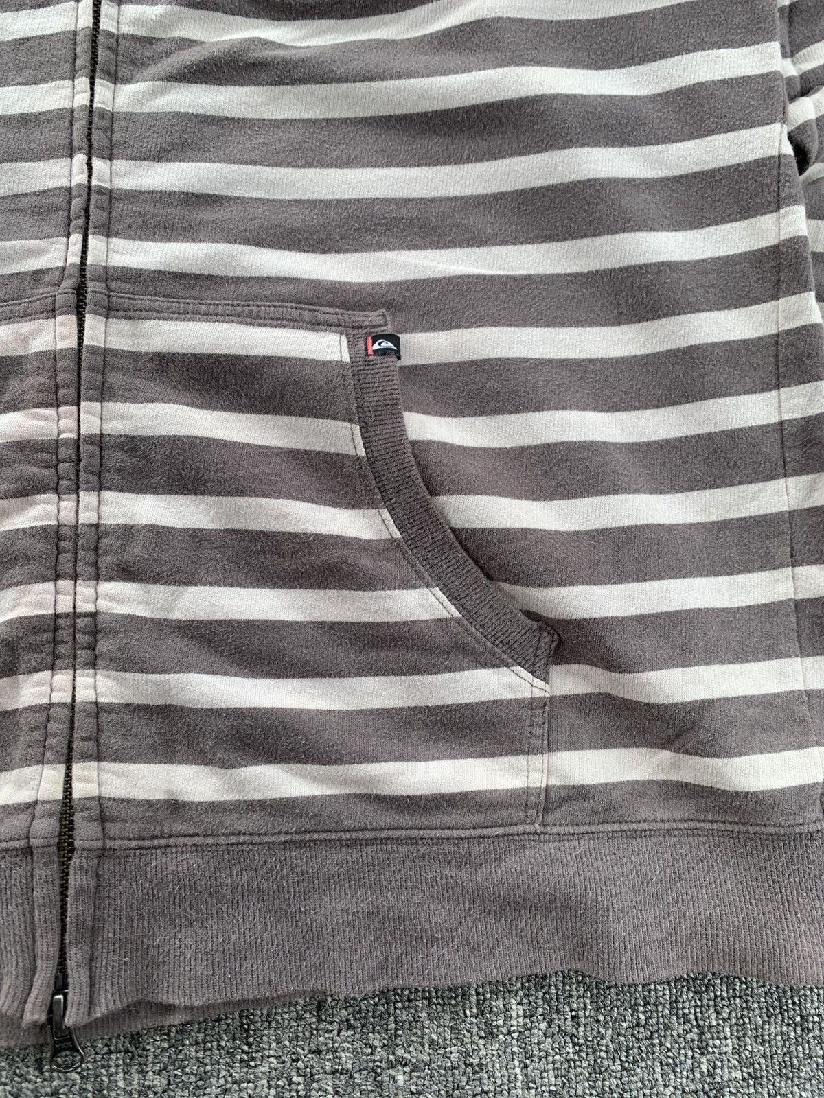 Quiksilver Quiksilver Sunfaded Stripe Disstressed Zip Up Jacket Hoodie Size US XL / EU 56 / 4 - 6 Thumbnail