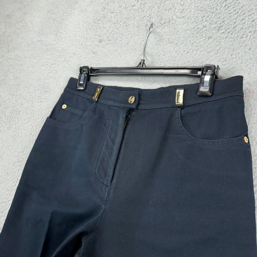 St. John St. John Sport Khaki Pants Womens 6 Black Straight Leg Flat Front Pocket Stretch Casual Formal Men? Ladies? Size 28" / US 6 / IT 42 - 5 Thumbnail