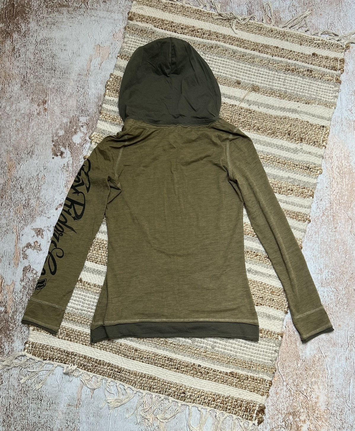 Fox Racing × Vintage Fox vintage khaki hoodie Size US S / EU 44-46 / 1 - 6 Thumbnail