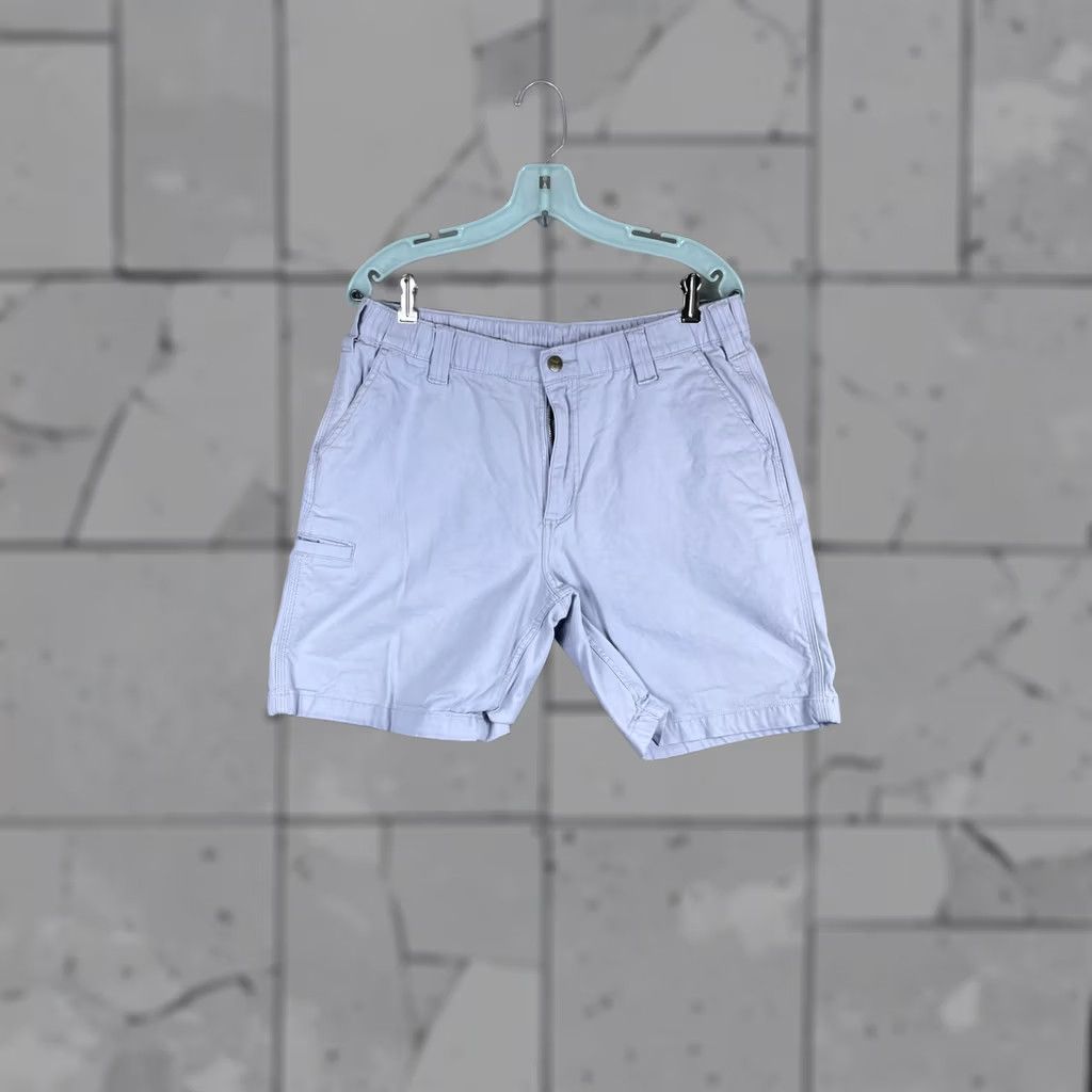 Carhartt Carhartt Shorts Mens 34 Gray Cargo 10 Inch Inseam Elastic Waist Canvas Workwear Size US 34 / EU 50 - 1 Thumbnail