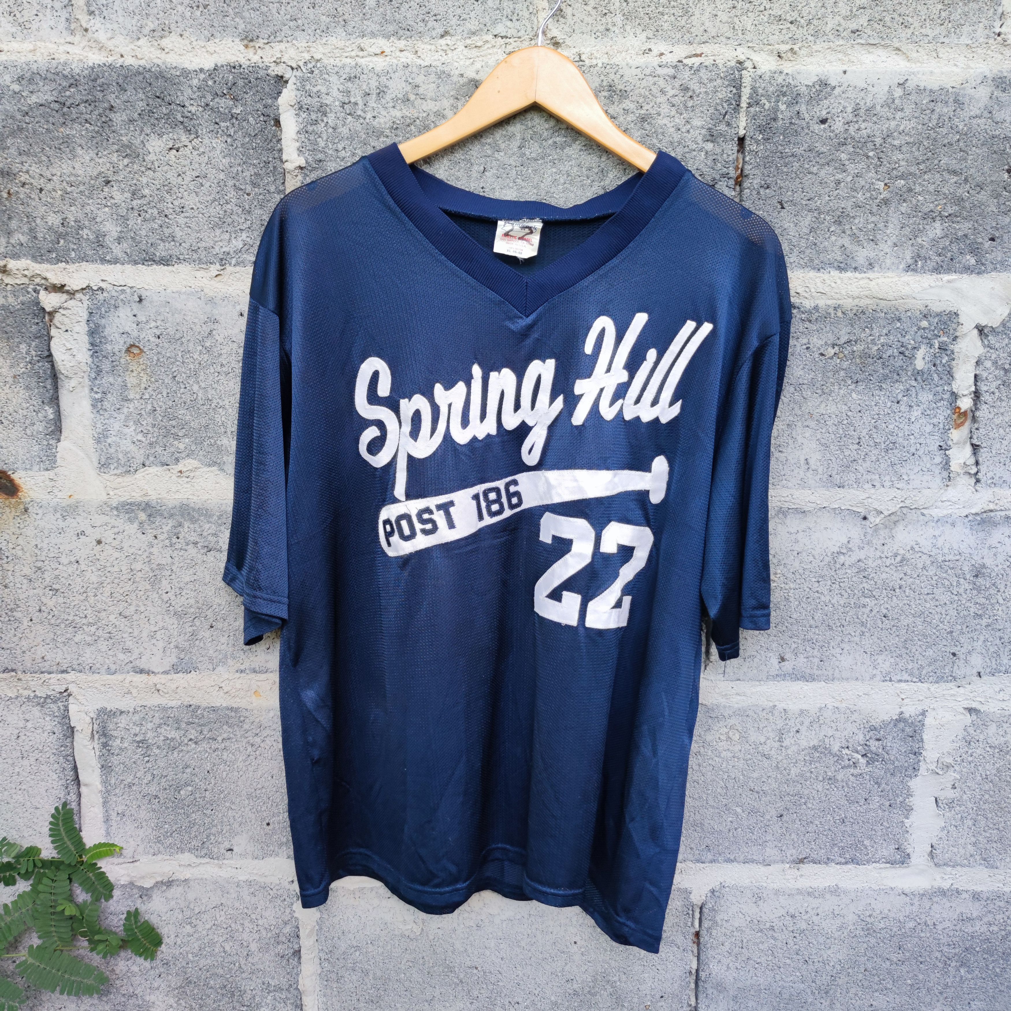 Vintage Vintage 90s Spring Hill Post 186 Teamwork Athletic Jersey Size US XL / EU 56 / 4 - 1 Thumbnail