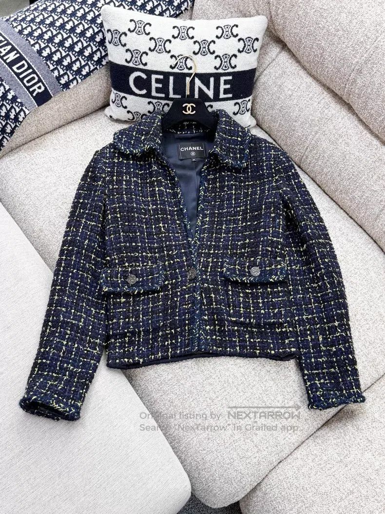 Chanel Chanel Yellow lapel long-sleeved short jacket Size XXS / US 00 / IT 34 - 2 Thumbnail
