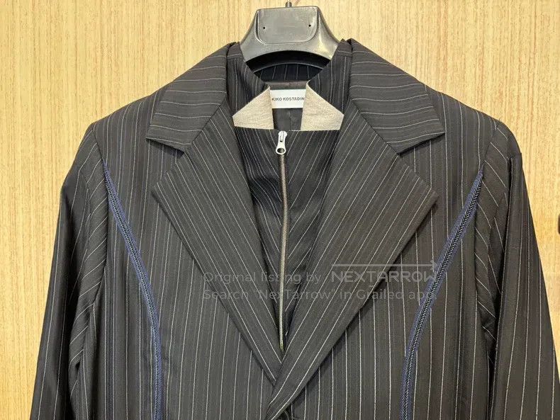 Kiko Kostadinov Kiko Kostadinov trench coat, midnight stripe, white stripe Size US M / EU 48-50 / 2 - 4 Thumbnail