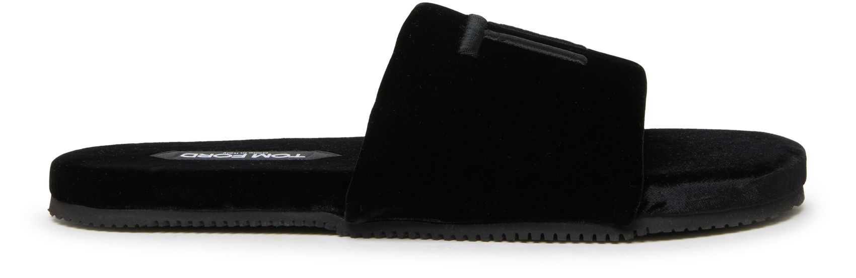 image of Tom Ford O1Loc1C0424 W3162N Velvet Harrison Slides In Black, Women's (Size 12)